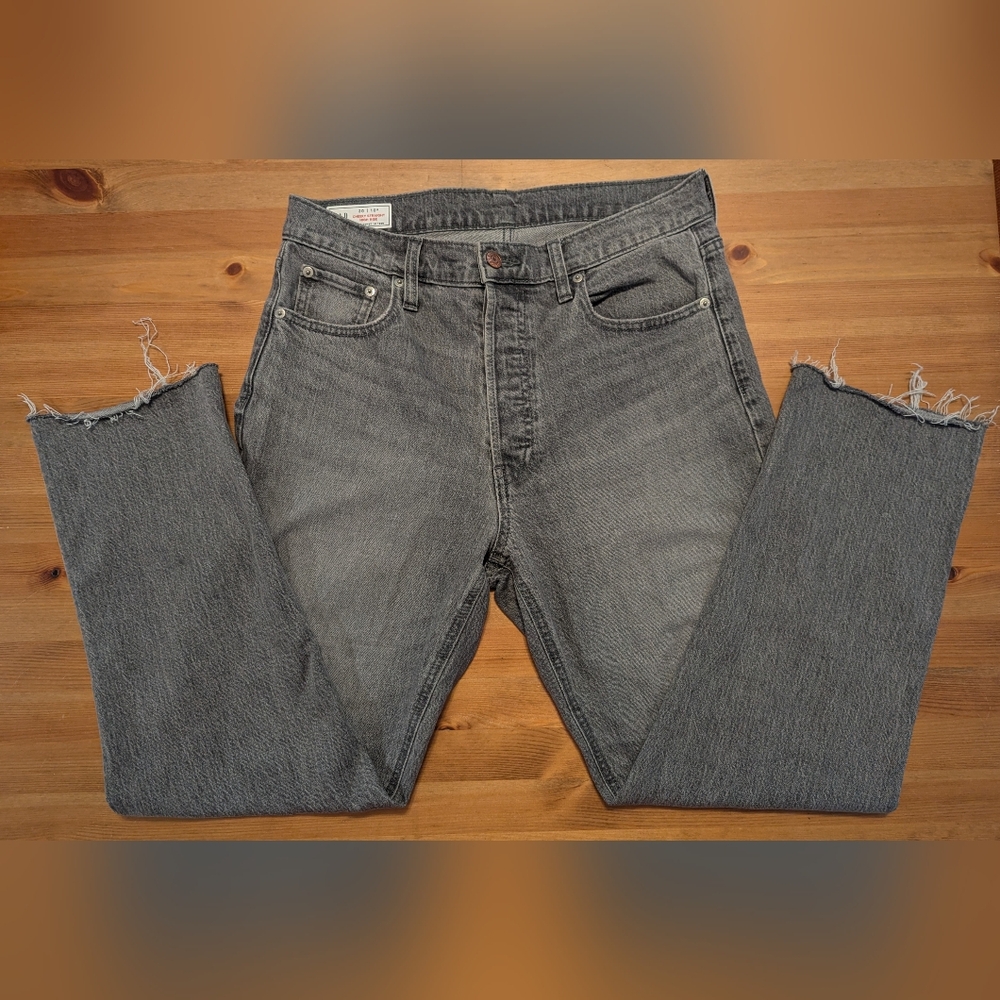 Gap High Rise Straight Gray Jeans - 30/10R